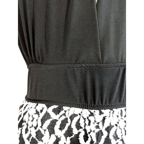 Stilettos Black & White Textured Romper Size Medium Fun and Sexy all in one Pock - Picture 4 of 16